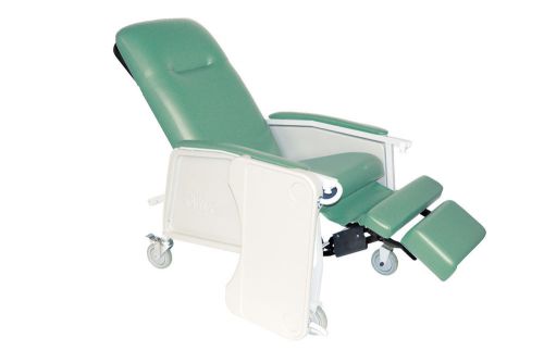 Drive medical d574-j patient room 3-position recliner w/ 5&#034; casters in jade for sale