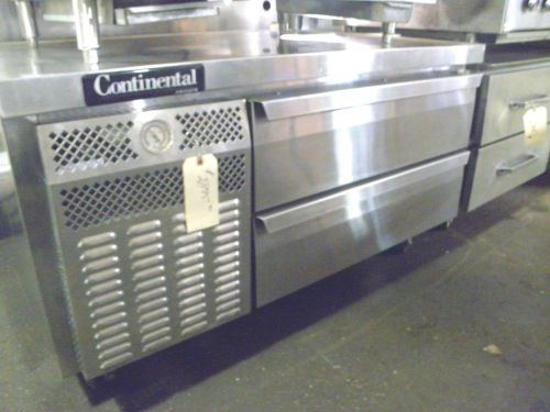 CONTINENTAL DL48GF TWO DRAWER FREEZER 48&#034; CHEF BASE GRILL FRYER EQUIPMENT STAND