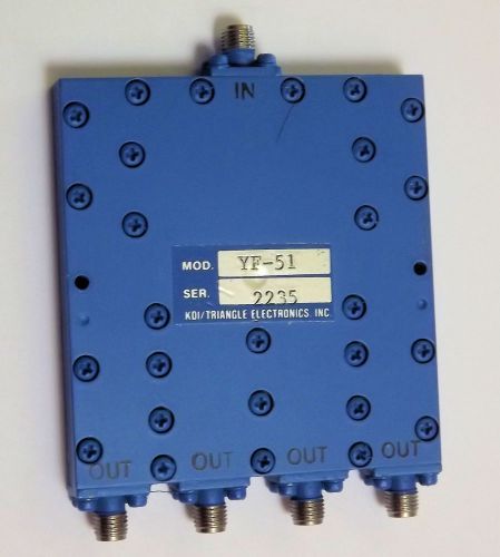 KDI/Triangle YF-51 4 Way In-Phase .5 to 2 GHz Power Divider