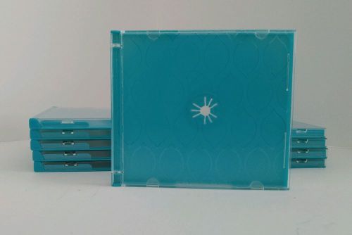 10 Staples Designer Blue Jewel Cases For CDs Or DVDs
