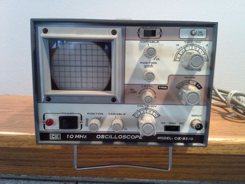 CIE 3310 Oscilloscope; Single Trace; 10 MHz; 2 Probes; No Manual