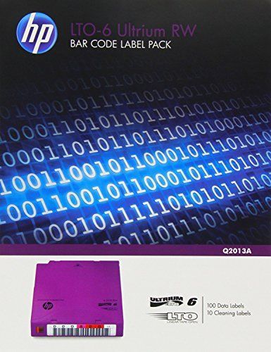 Hpe-Media 7A Lto6 Ultrium Rw Bar Code Label Q2013A New