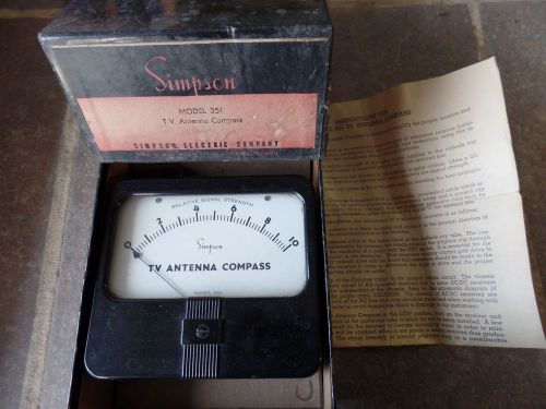 Simpson Model 351 T.V. Antenna Compass NEW IN BOX W/ INSTRUCTIONS