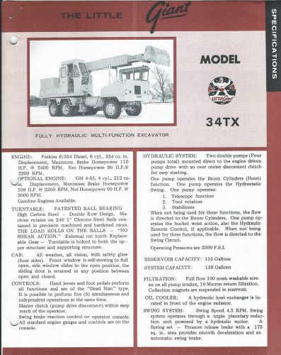 Equipment Brochure - Little Giant - 34TX - Excavator (E3127)