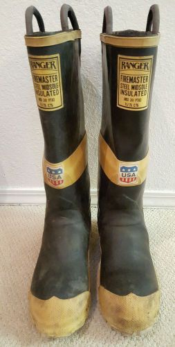 Ranger Firemaster Size M5/W6 Insulated 16&#034; Steel Toe Rubber Firefighter Boots