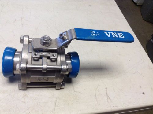 New vne 2&#034; sanitary ball valve 316 ss 2 way stainless steel 2 inch 1000 wog a3 for sale