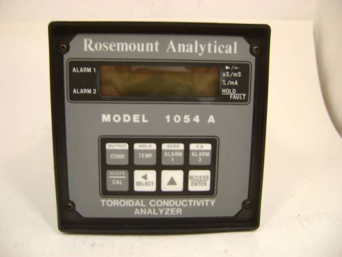 ROSEMOUNT ANALYTICAL TOROIDAL CONDUCTIVITY ANALYZER MODEL-1054AT, S.N.-394-30S