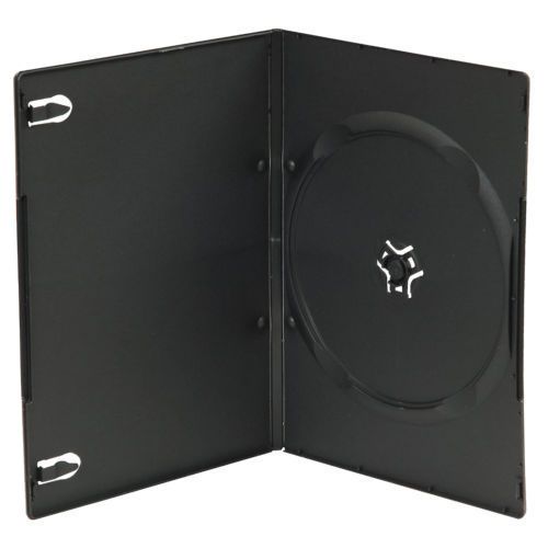 Bulk new purchase 1000 slim black single dvd cases 7mm for sale