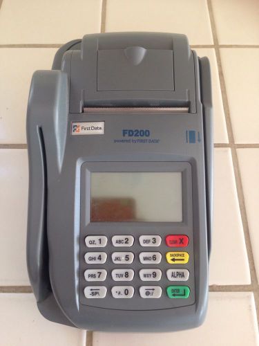 Fd200 credit card terminal receipt check+ac adapter+internet cable+phone cable