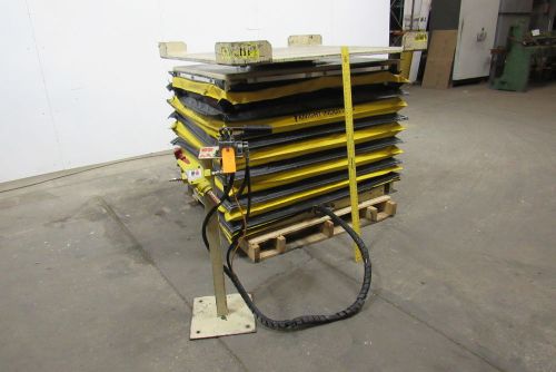 Knight 4000lb. cap. 12&#034;-40&#034; pneumatic lift table w/rotate &amp; brake  52&#034;sq. top for sale