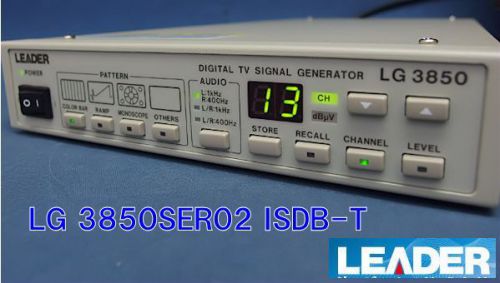 LEADER Digital TV Signal Generator LG3850 3850SER02 ISDB-T