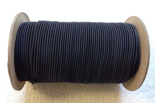 3/16&#034; X 500 FT Bungee Cord Shock Cord Bungie Cord Marine Grade Made in USA!! BLK
