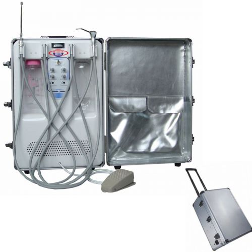 Mobile dental portable unit+suction system+air compressor+3 way syringe+hp tubes for sale