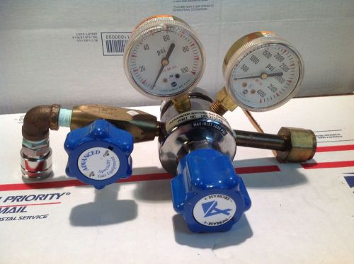 Advanced specialty gas regulator  upe375540 cga-540 oxygen shut off valve #7 for sale
