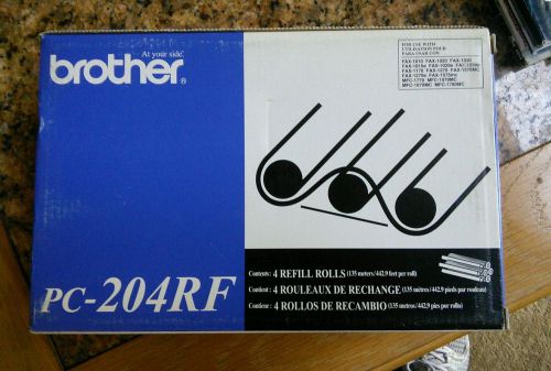 BNIB and Sealed GENUINE 4 Pack Brother PC-204RF Refill Rolls