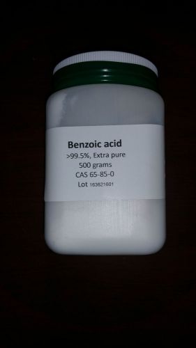 Benzoic acid, &gt;99.5%, extra pure, 500 gm for sale