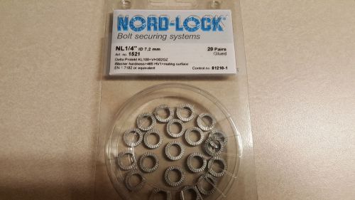 Nord-Lock Bolt Securing Systems NL 1/4&#034; # 1521 20 Pairs