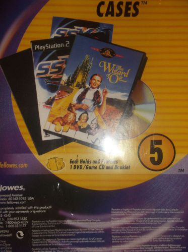 Fellowes 5 DVD/Game Cases NIP