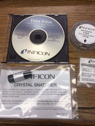 Inficon 008-010-G10, 6 MHz Gold Coated Quartz Crystals, Kit