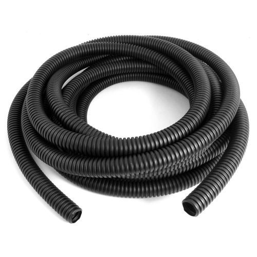 Flexible PVC Corrugated Wire Tubing Conduit Pipe 15mmx18mm 6.4M Black