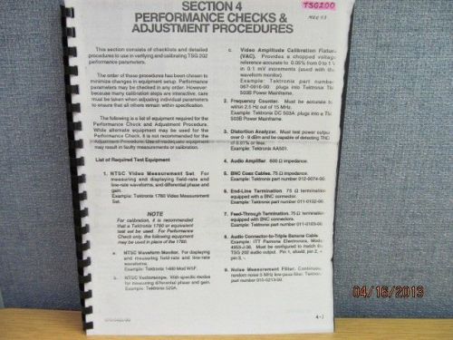 TEKTRONIX TSG 202 Section 4 Performance Checks &amp; Adjustment Procedures (Copy)