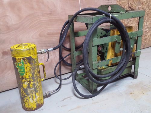 Enerpac r10013 100 ton cylinder 13&#034; stroke w/10,000psi 115v hydraulic pump for sale