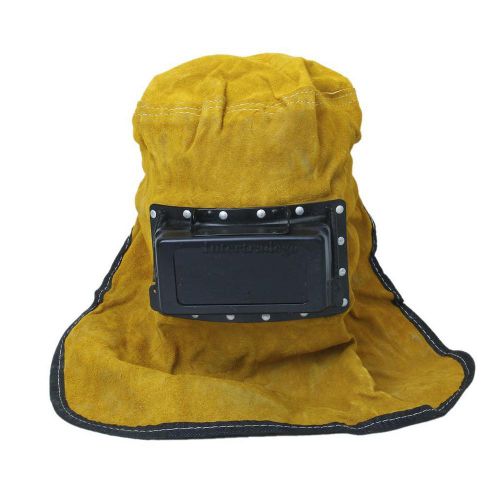 Comfortable leather welder welding protective gear mask work cap hood helmet for sale