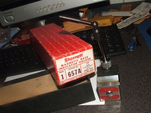 STARRETT Magnetic Base Micrometer Holder 657A EDP 52744 USA