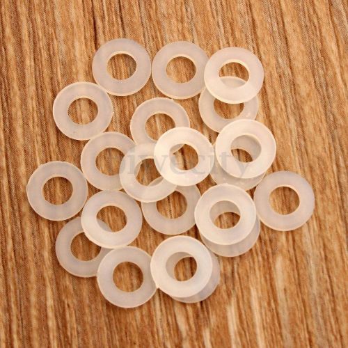 200pcs white m4 flat nylon plastic spacer washers insulation gasket ring 0.9x8mm for sale