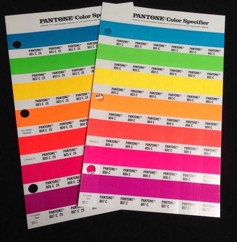 Pantone Color Specifier (2 Sheets)-Pg 98c &amp; 99c, Refill 801-807C &amp; 801C-807C 2x