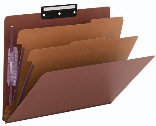 Smead Pressboard Classification File Folder with SafeSHIELD? Fasteners, 2
