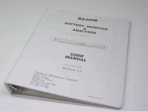 Opalport Electronics BA350B Battery Monitor &amp; Analyser User Manual