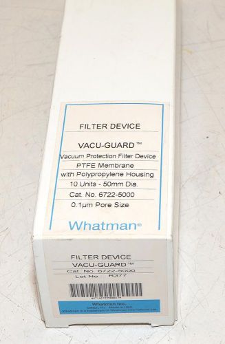 (10) WHATMAN VACU-GUARD PTFE Membrane 50mm Vacuum Protection Filter 6722-5000