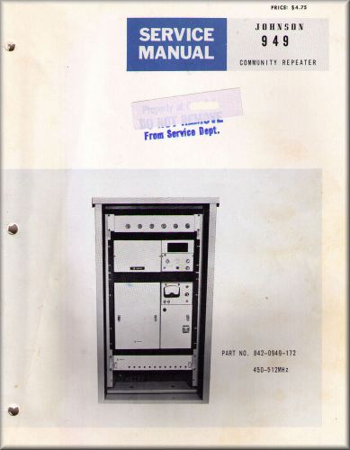 Johnson Service Manual 949 COMMUNITY REPEATER