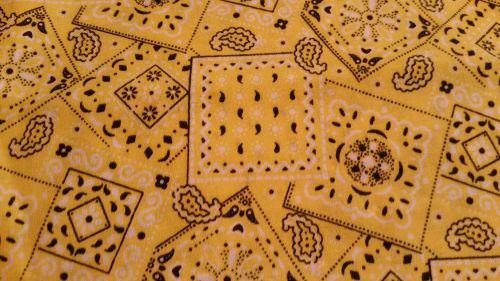 Welding cap made  (  yellow bandana style ) fabric for sale
