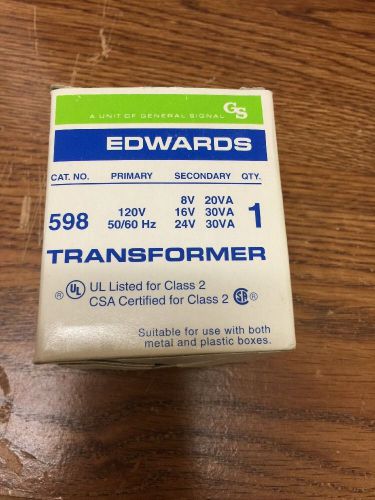 Edwards Transformer 598 120 volt 50/60Hz Class 2