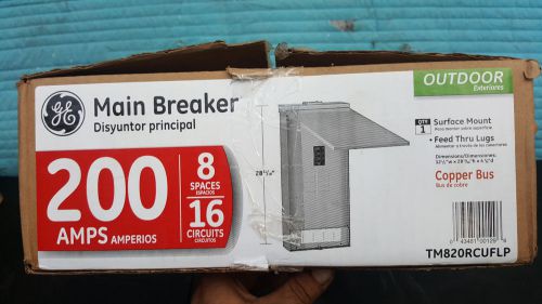 Ge main breaker load center 200 amp phase 8-space 16-circuit breaker tm820rcufl for sale