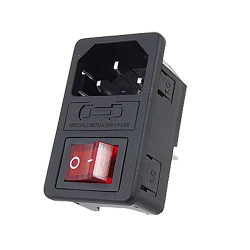 Inlet male power socket with fuse switch 10a 250v 3 pin iec320 c14 for sale