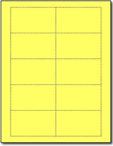 Desktop Publishing Supplies, Inc. Bright Yellow 65lb Business Cards - 25 Sheets