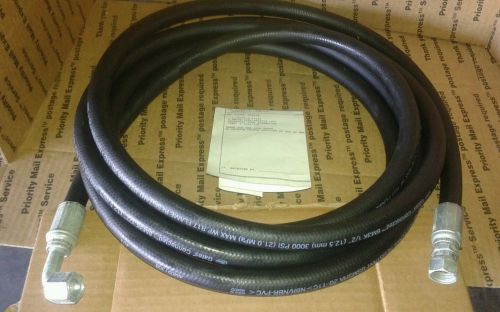 Gates Connected 8M3K 1/2&#034; High Pressure Hydraulic Hose 3000 PSI 185&#034; Flame Res.