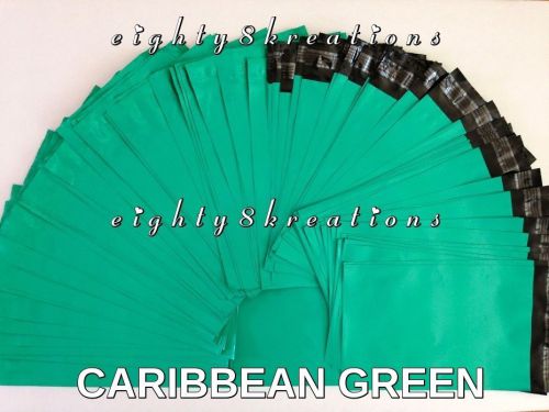 5 CARIBBEAN GREEN Color 6x9 Flat Poly Mailers Shipping Postal Envelopes Bags