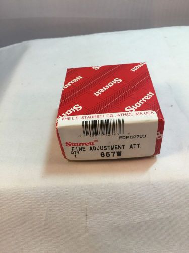 Starrett No. 657W fine adjustment atttachment for magnetic bases New In Box (A1)