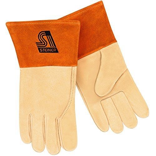 Steiner P210X MIG/TIG Gloves, Grain Pigskin, Unlined, 4-Inch Cuff, Extra Large
