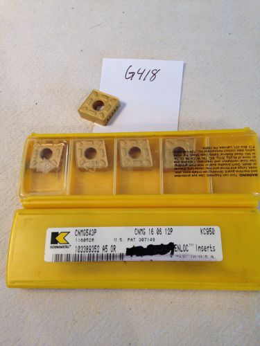 10 new kennametal cnmg 543p carbide inserts. grade: kc950. usa made  {g418} for sale