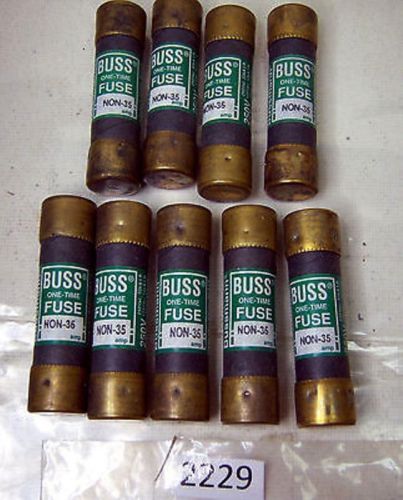 (2229) LOT OF 9 BUSS FUSES NON-35