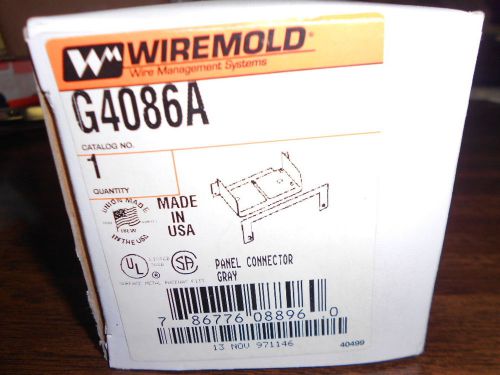 Wiremold G4086A Panel Connector Gray NIB
