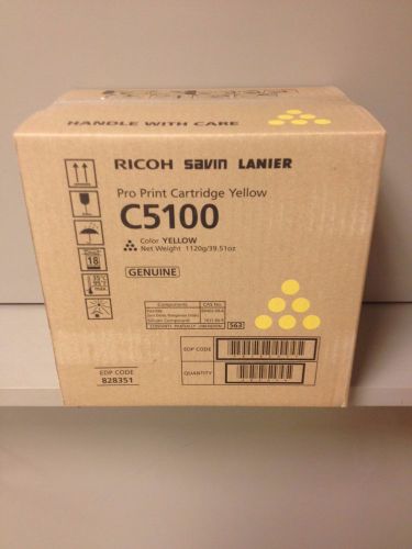 GENUINE RICOH Savin Lanier PRO C5100 Yellow TONER EDP Code 828351 FACTORYSealed