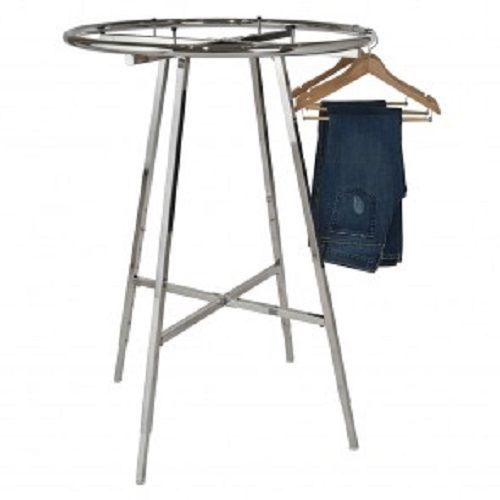Round garment rack, adjustable - in chrome for sale