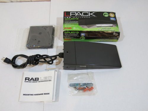 LED RAB WallPack WPLED13 Bronze Wired/Junction Box Cool Light Demo Model