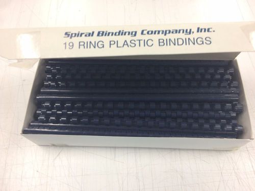 Box of 100 3/8&#034; Navy Plastic Spiral Comb Bindings
